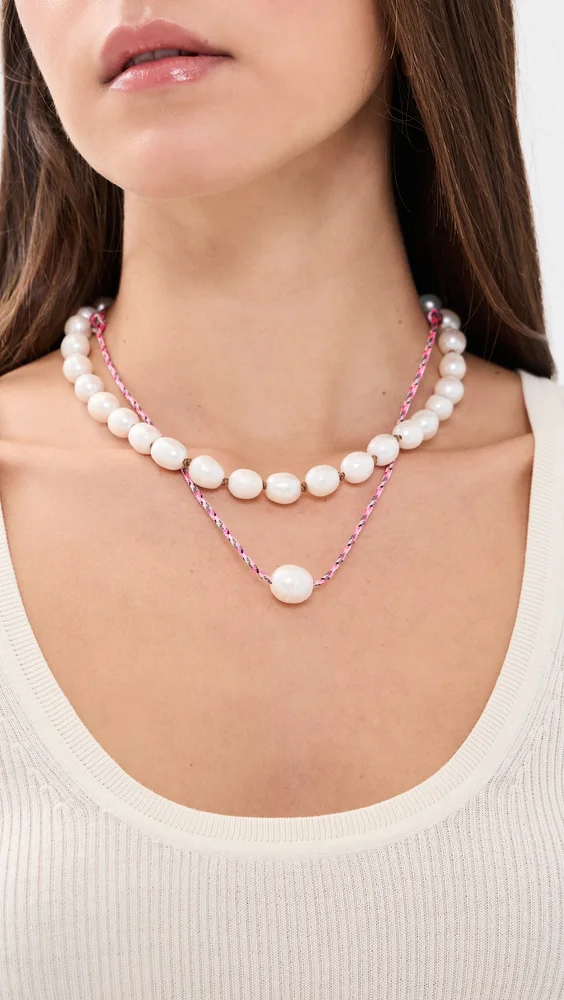 Baroque Pearl Paracord Necklace