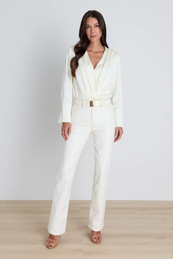 Aria Coated Flare Jean