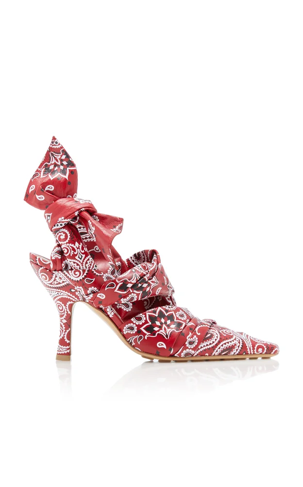 Bunnie Bandana Leather Slingback Pumps