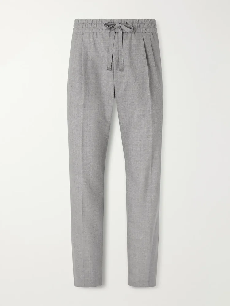 Sartoriale Straight-Leg Pleated Wool Trousers