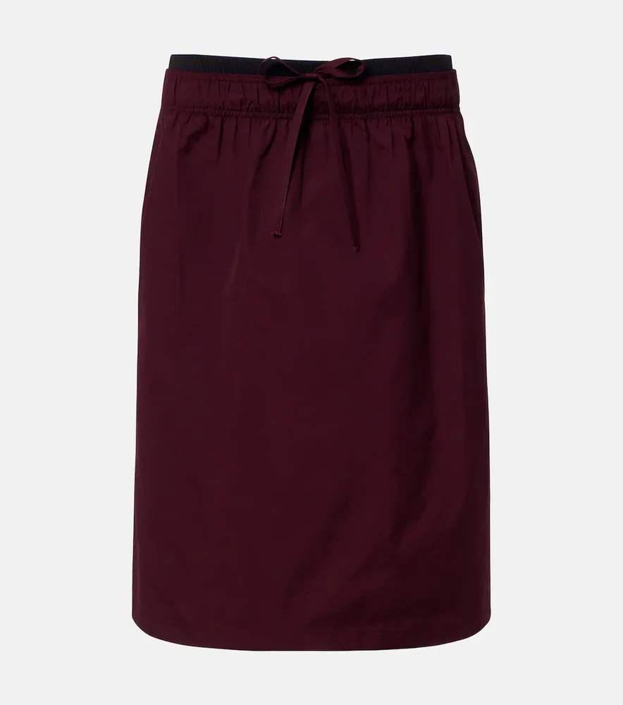 Poplin midi skirt