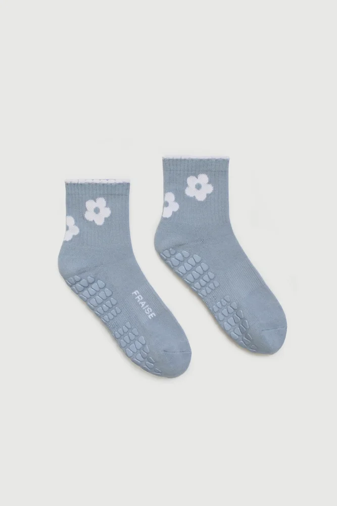 Flora Ankle Grip Socks