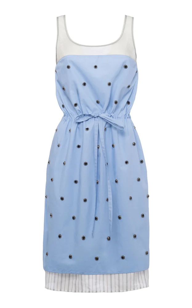 Balloon Cotton-Blend Mini Dress