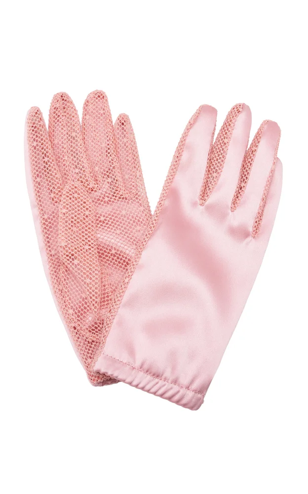 Stretch-Silk & Tulle Gloves