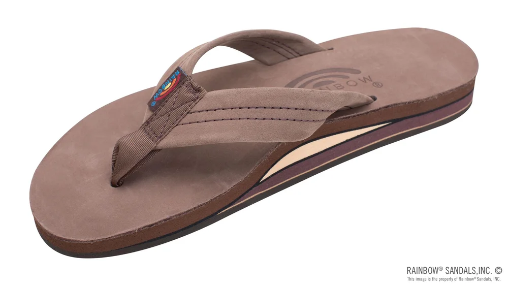 Double Layer Arch Support Premier Leather with a 1" Strap in eXpresso