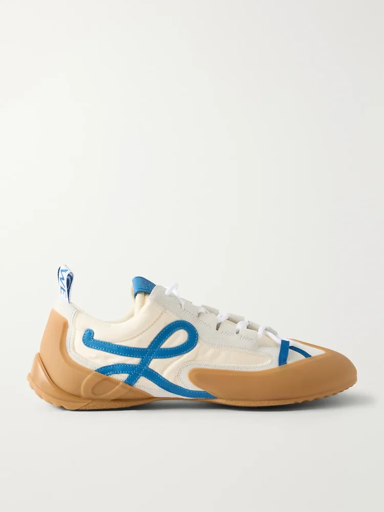Grip Suede-Trimmed Nylon Sneakers
