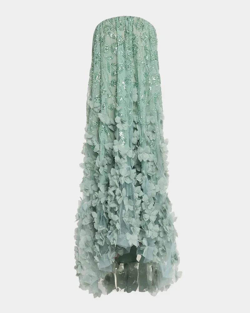 Alice Beaded Floral Strapless Dress