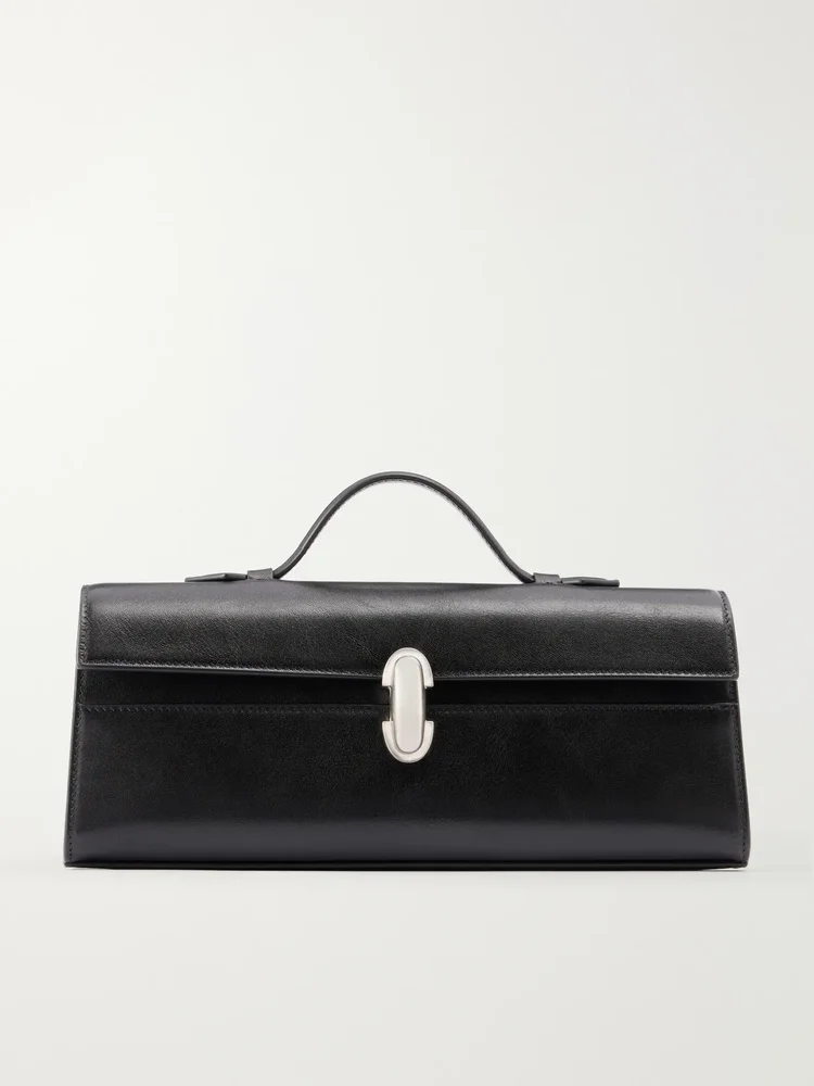 Slim Symmetry Pochette leather top-handle bag