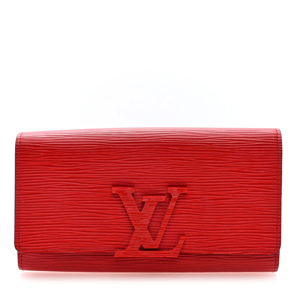 Pre-Owned Excellent Epi Louise Wallet Coquelicot