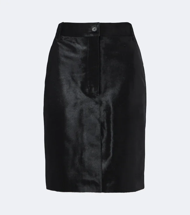 Debi calf hair miniskirt