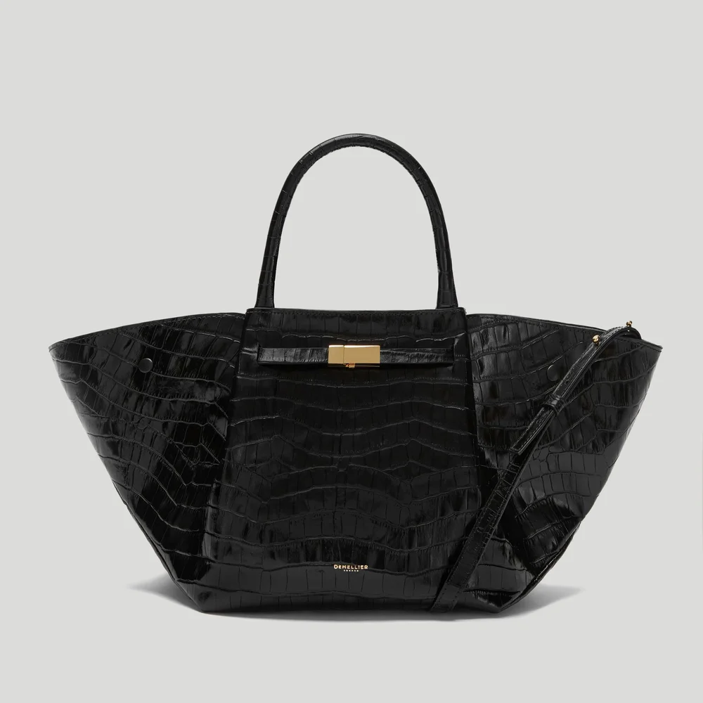 The Midi New York in Black Croc-Effect