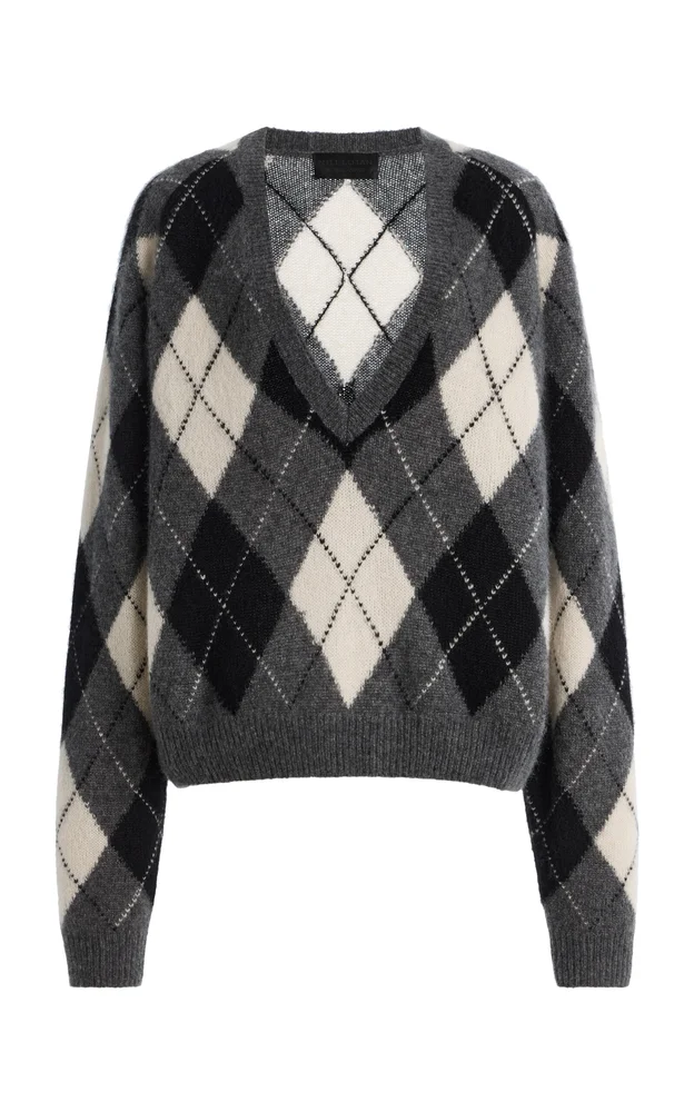 Gia Argyle Cashmere-Silk Sweater