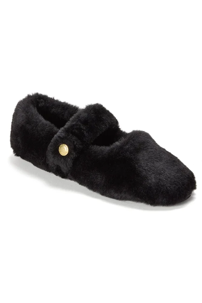 Maryanne Luxe Teddy Maryjane Slippers