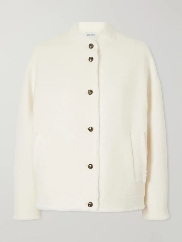 Palmizi fringed wool-bouclé jacket