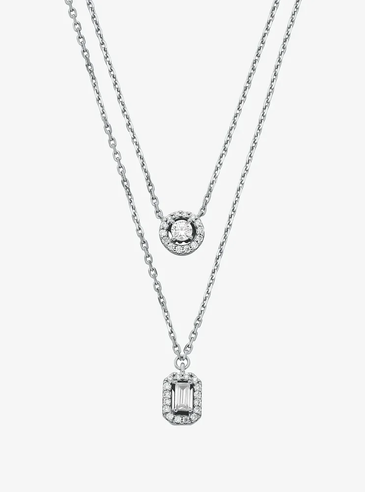 Precious Metal-Plated Double Layered Necklace