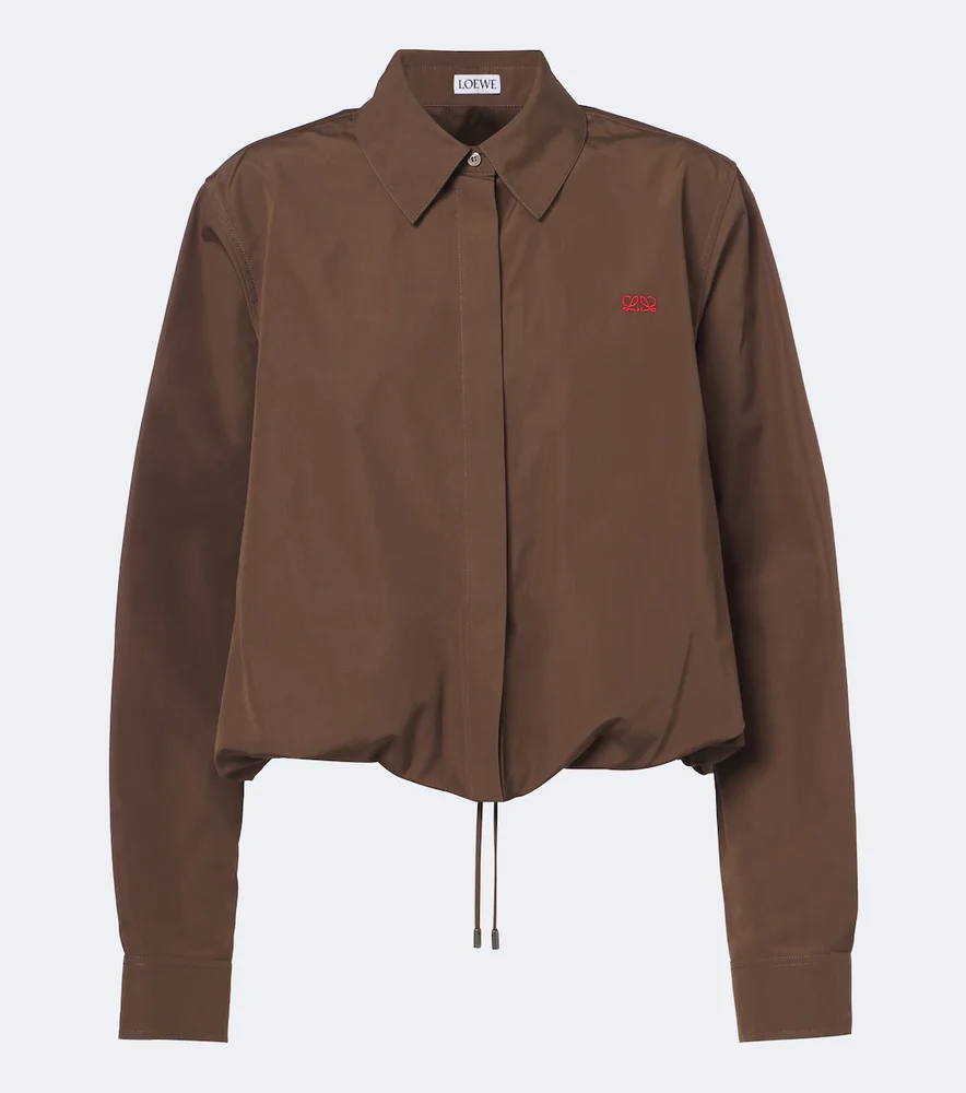 Double L cotton poplin shirt
