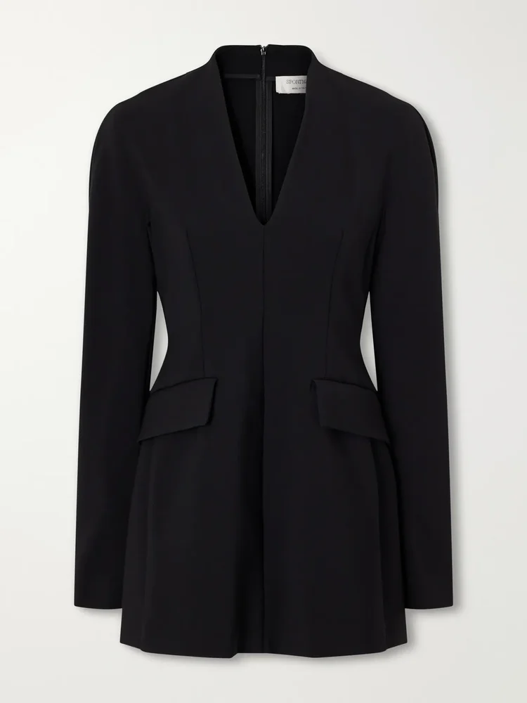 Tefrite darted crepe mini dress