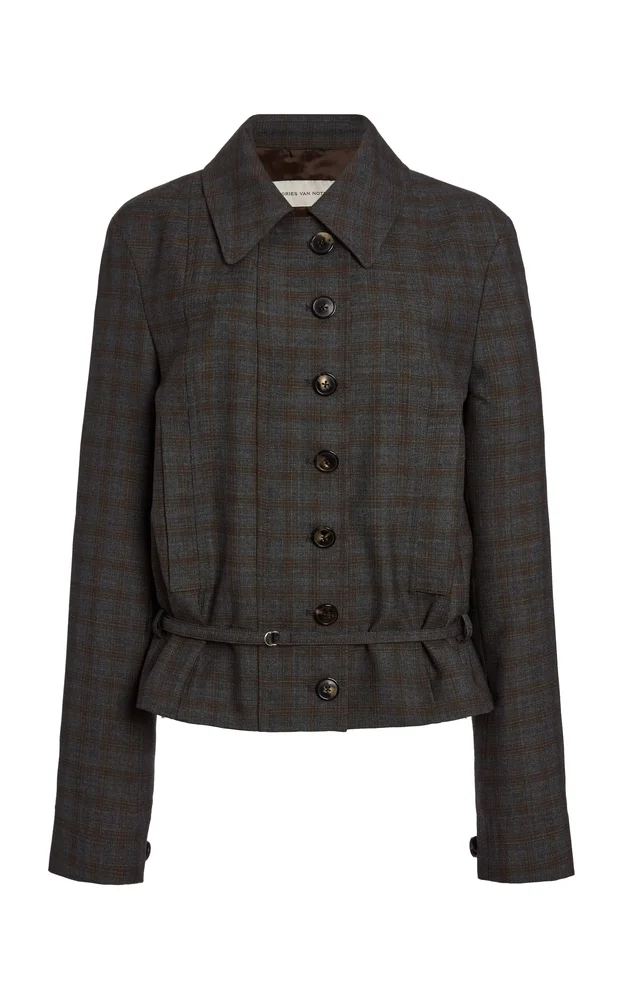 Valena Checked Wool Jacket