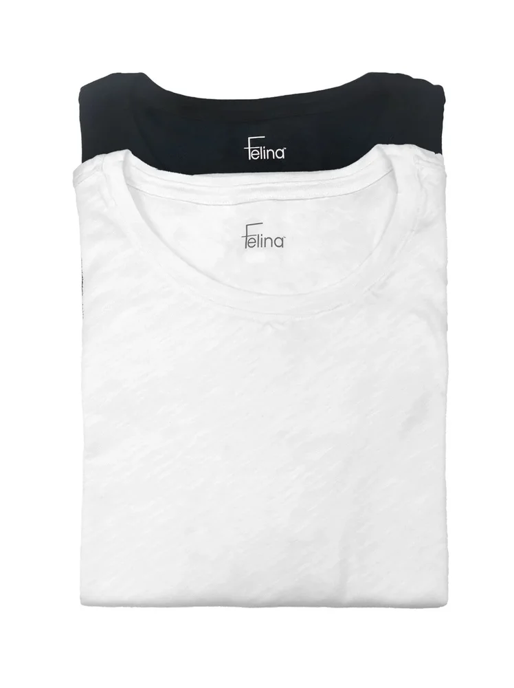 Slub Jersey Crew Neck T-Shirt 2-Pack