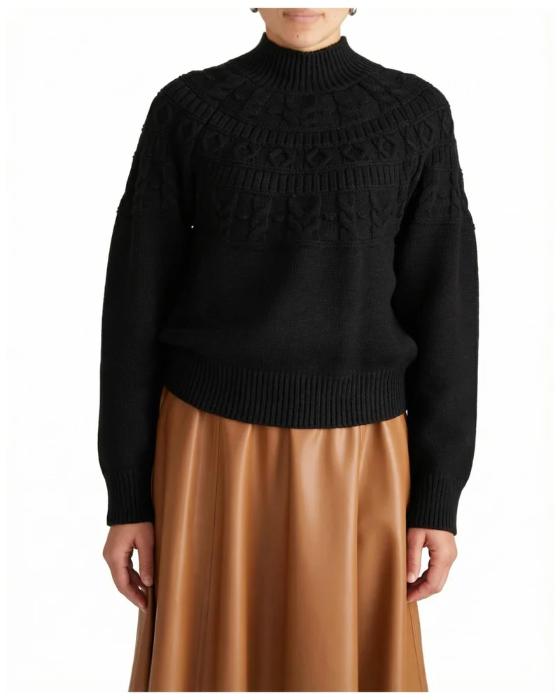 Women's Plus Safiya Cable Knit Sweater