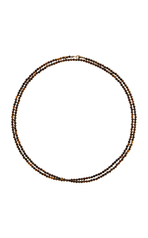 Arizona 14K Yellow Gold Tigers Eye Double Necklace