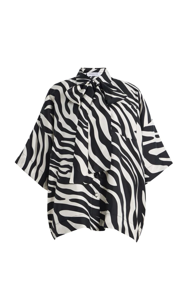 Blake Zebra Silk Top