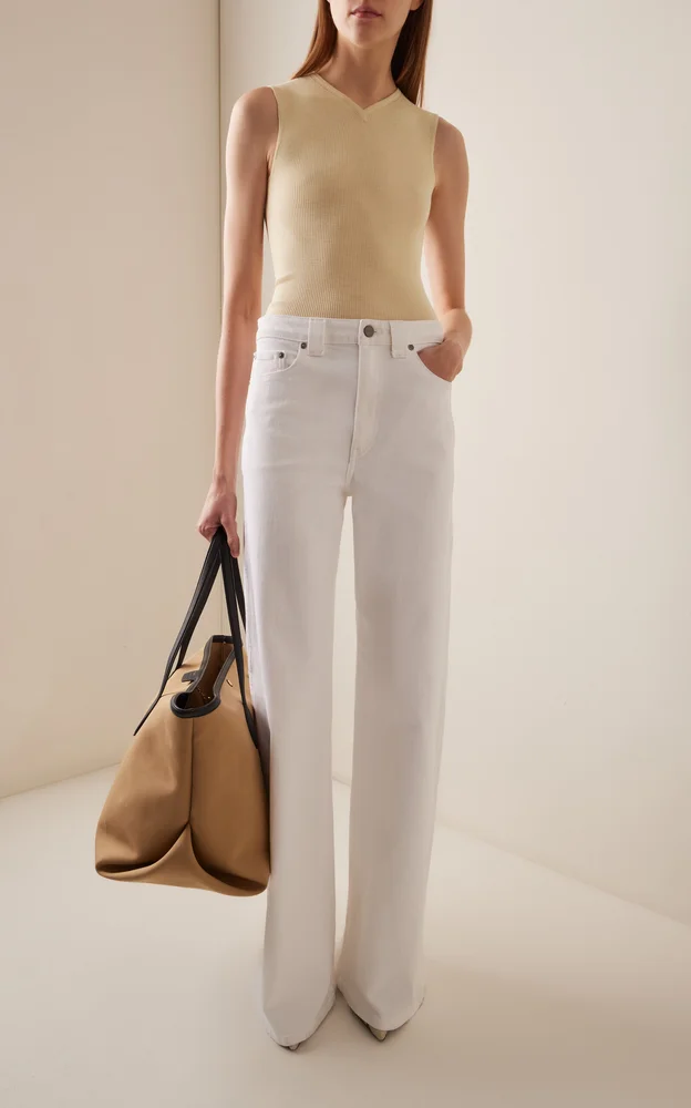 Dane Stretch High-Rise Wide-Leg Jeans