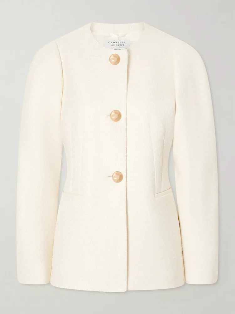 Daelan silk and wool-blend jacket
