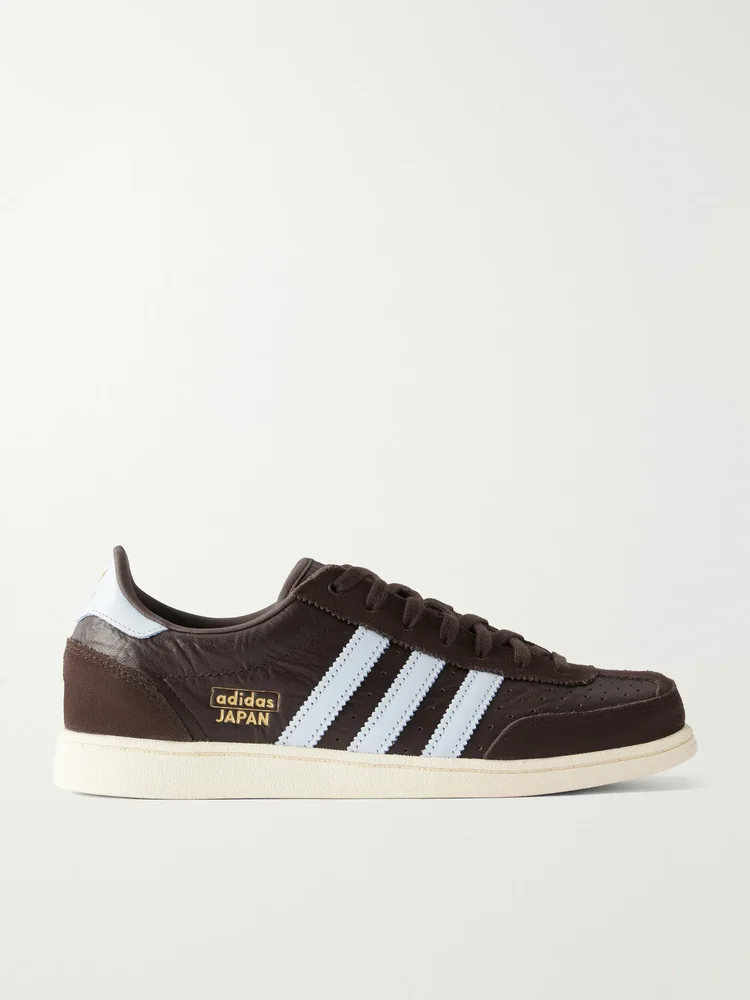 Japan SQ suede-trimmed leather sneakers