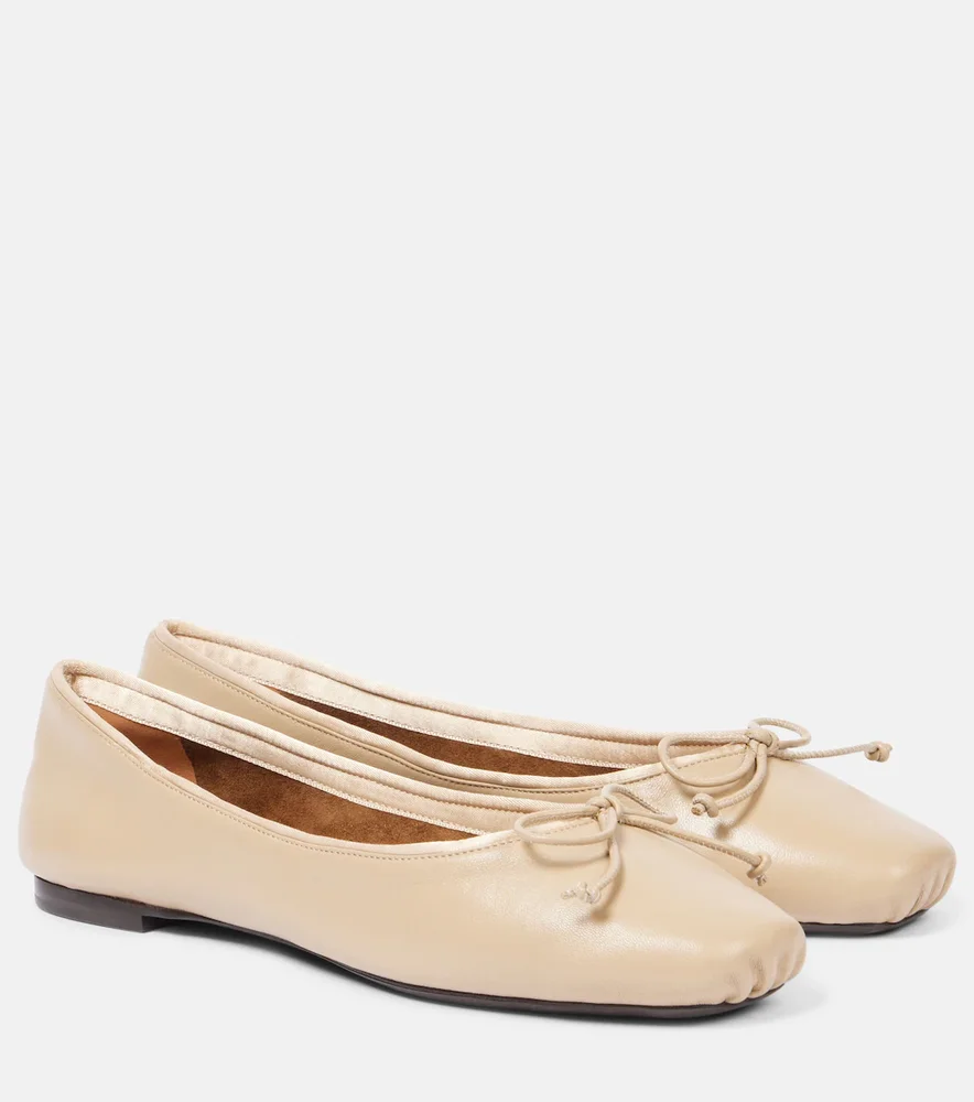 Charlotte leather ballet flats