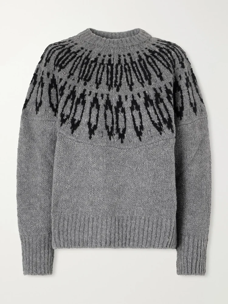 Coleman intarsia-knitted wool sweater