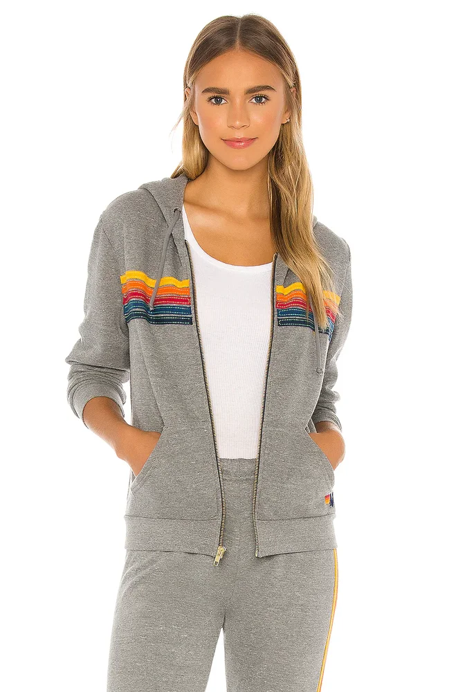 5 Stripe Zip Hoodie
