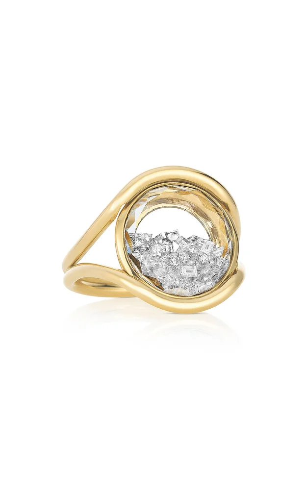 Cascavel Circle 18k Yellow Gold Diamond Ring