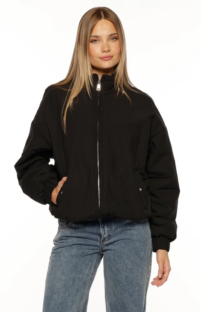Ace Black Oversized Puffer Jacket
