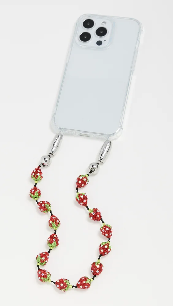 Strawberry Pave Wristlet