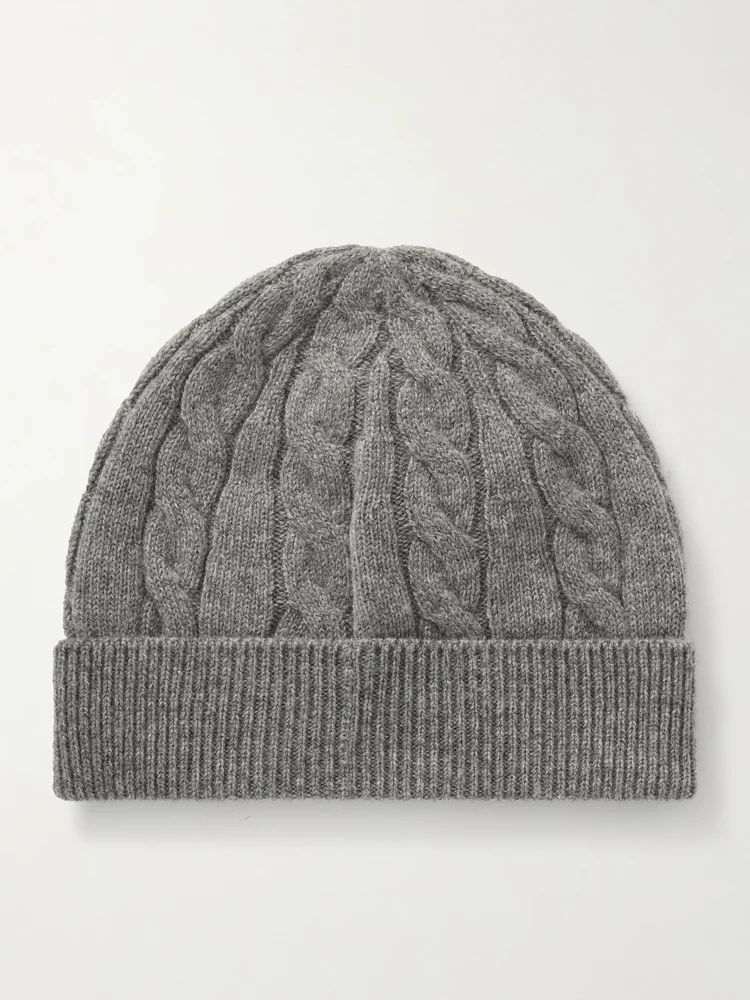Cedar cable-knit cashmere beanie