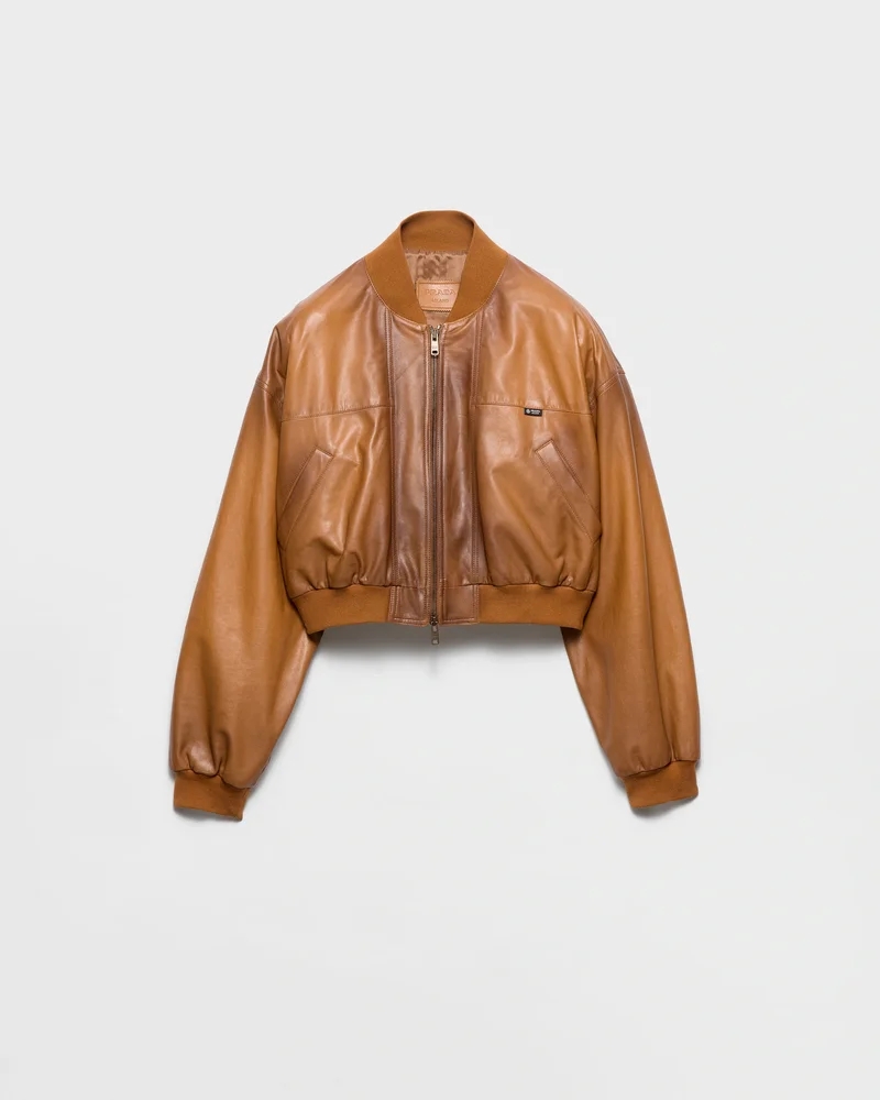 Cropped Nappa Leather Jacket