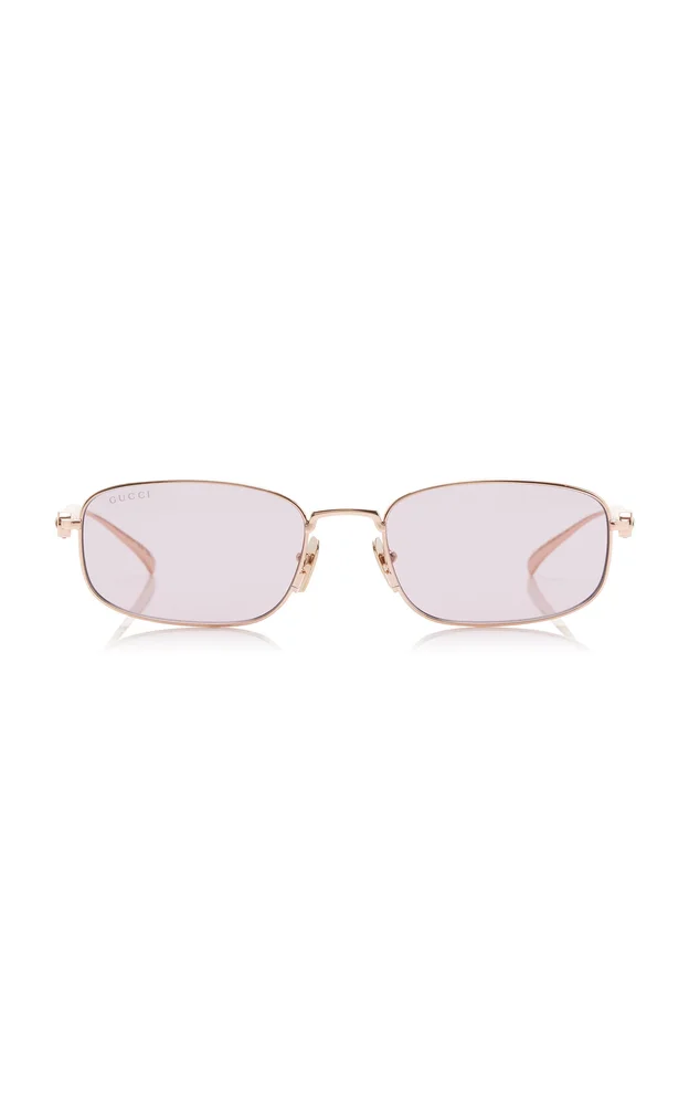 Square-Frame Metal Sunglasses