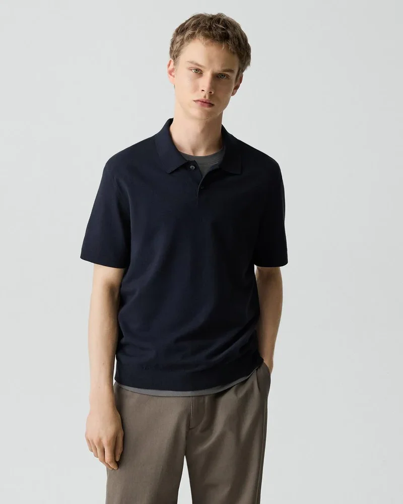 Tailored Fit Polo Shirt in Navy