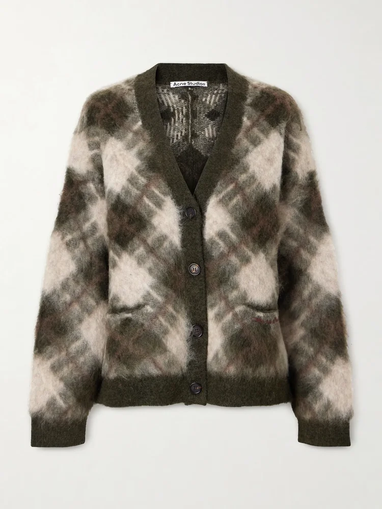Katch intarsia mohair wool-blend cardigan