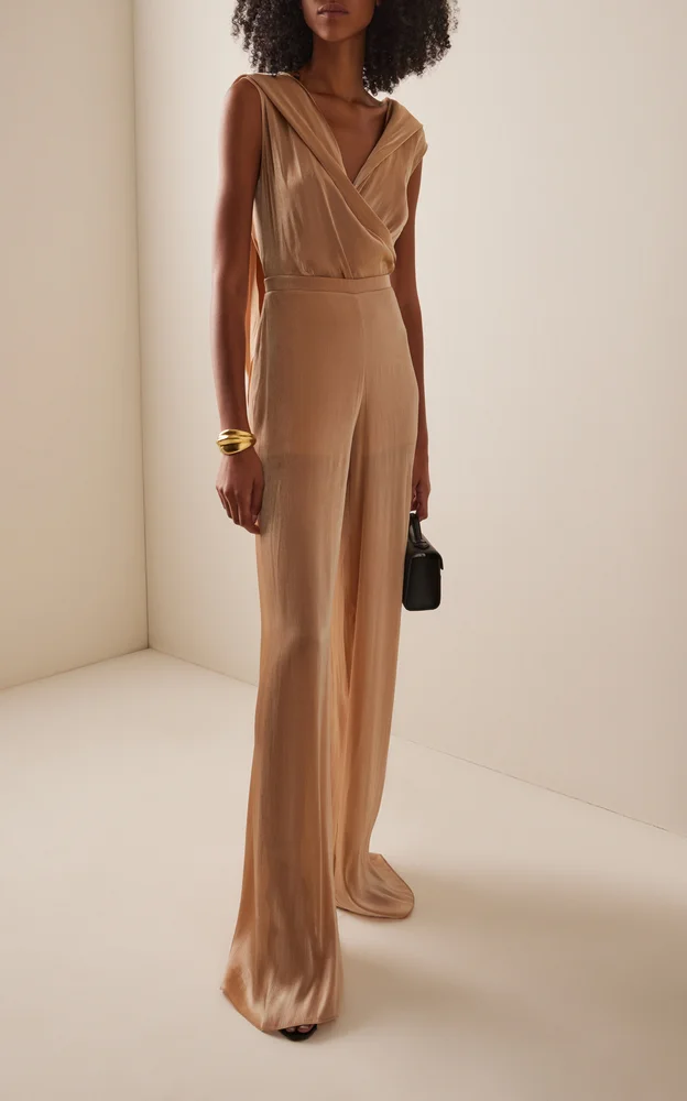 Satin Wide-Leg Pants