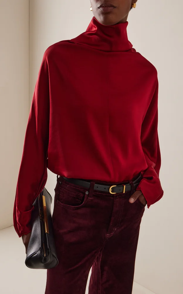 Ilaria Draped Satin Top
