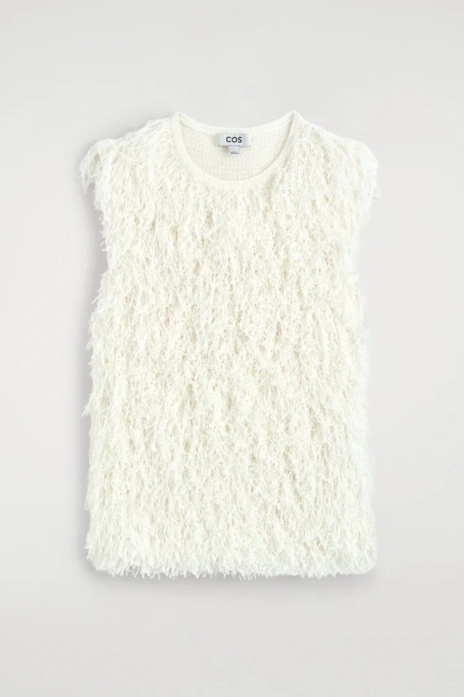 Fringed Knitted Top