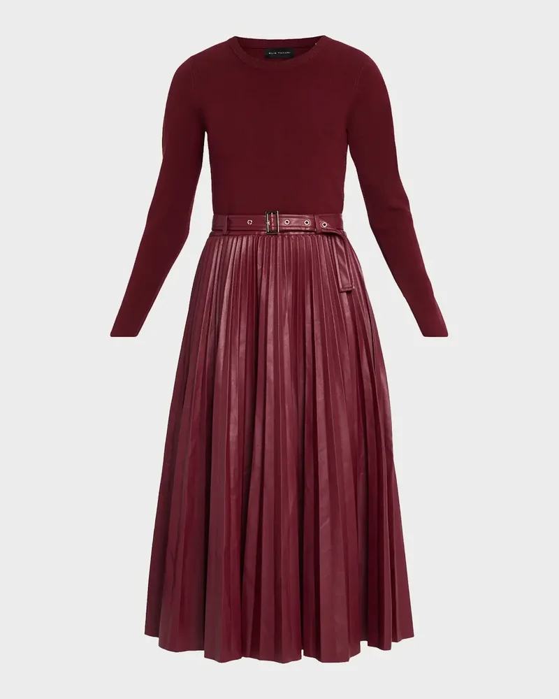 The Allison Mixed Media Midi Dress