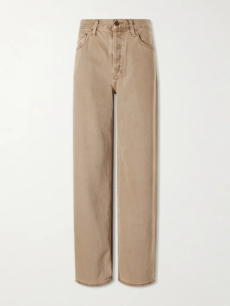 Low Slung Baggy low-rise wide-leg jeans