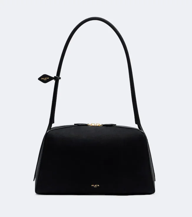 Le Bouledogue Medium suede shoulder bag