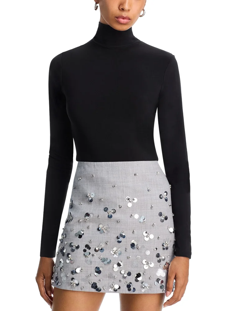 Turtleneck Jersey Top