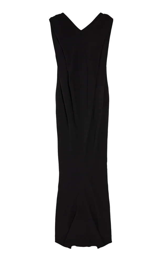 Silk-Wool Crepe Maxi Dress