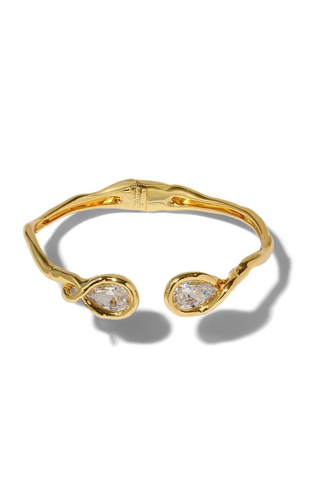 Asterales 14K Gold-Plated Open Hinge Cuff