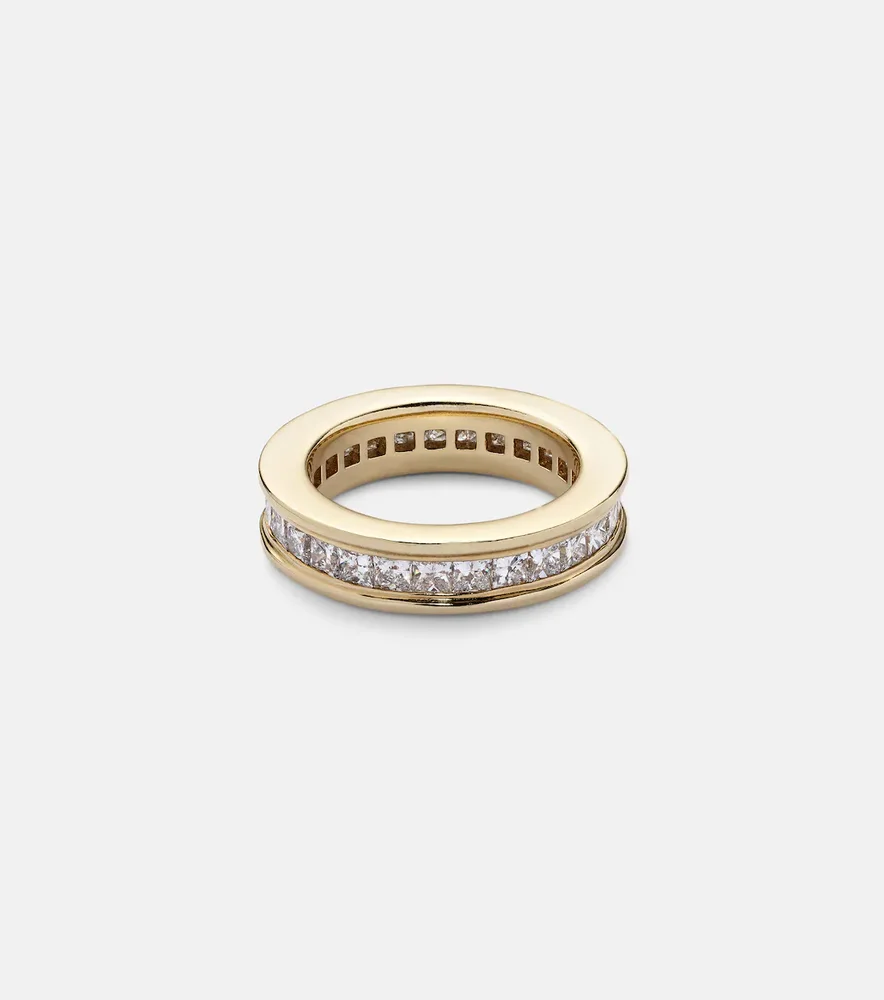 Ivy Eternity 18kt gold ring with diamonds